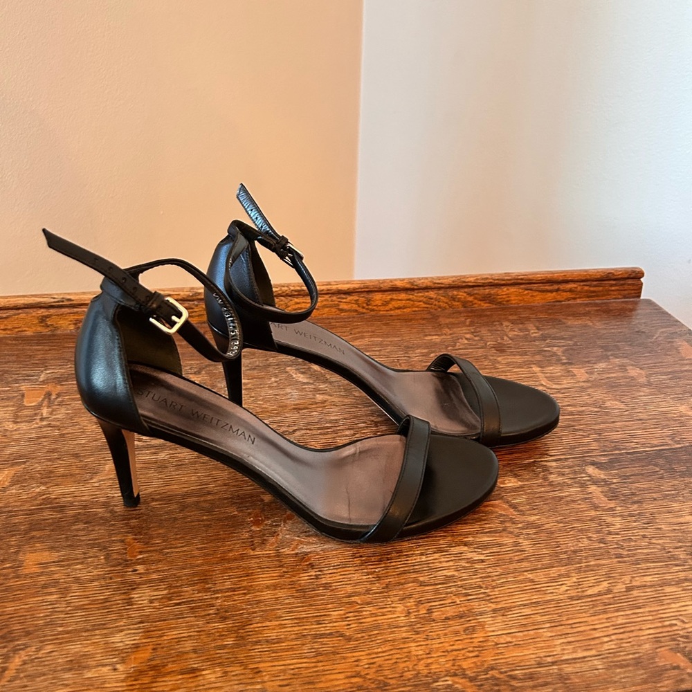 Stuart Weitzman Black Strappy Heels - Picture 3 of 6